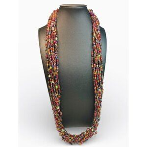 Vintage Joan Rivers Torsade Czech Glass Beaded Necklace -277